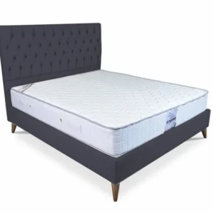 lit capitonné en Gris Foncé