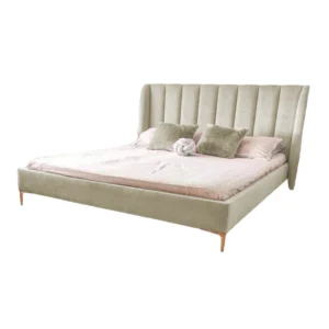 lit capitonné modèle Master en beige