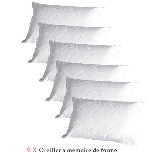 lot de 6 oreillers mémoire de forme en Tunisie