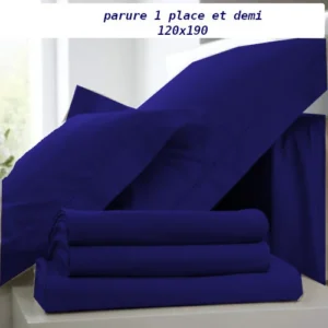 parure de lit bleu 1 place et demi 120x190
