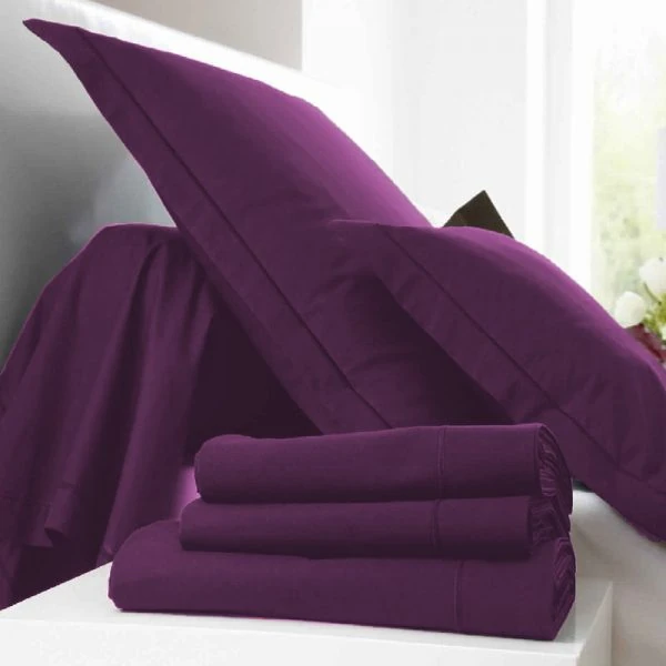 parure de lit violet deux places